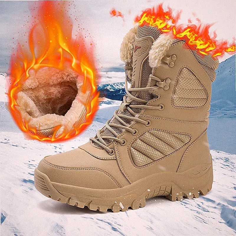 Mid Length Snow Boots Winter Anti Slip and Warm Cotton Shoes for Men and Women